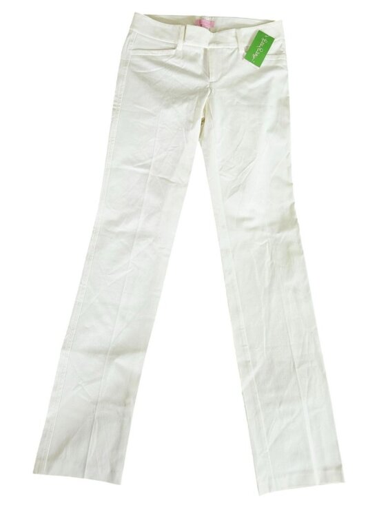 Lilly Pulitzer Pants - Lilly Pulitzer Leigh Trouser Resort White Size 2 Cotton Blend Womens Pants New W